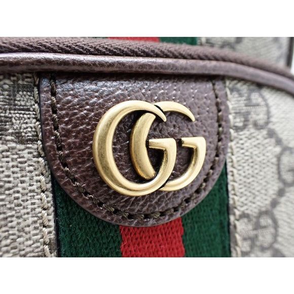 Gucci Red White Beige Green Bag Web Crossbody Ebony GG Supreme - Picture 6 of 9